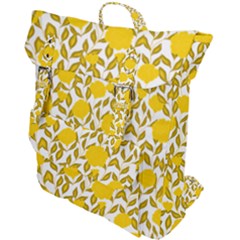 Yellow Flowers Roses On The Wall Lemons Buckle Up Backpack by ConteMonfrey