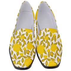 Yellow Flowers Roses On The Wall Lemons Women s Classic Loafer Heels by ConteMonfrey