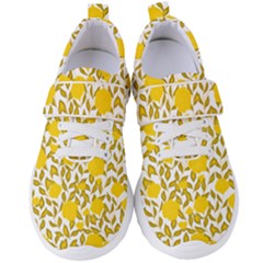 Yellow Flowers Roses On The Wall Lemons Women s Velcro Strap Shoes by ConteMonfrey