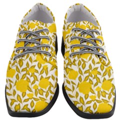 Yellow Flowers Roses On The Wall Lemons Women Heeled Oxford Shoes by ConteMonfrey