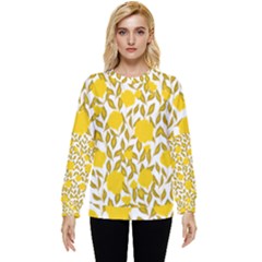 Yellow Flowers Roses On The Wall Lemons Hidden Pocket Sweatshirt