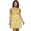 Yellow Flowers Roses On The Wall Lemons Ruffle Strap Babydoll Chiffon Dress View1