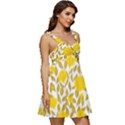 Yellow Flowers Roses On The Wall Lemons Ruffle Strap Babydoll Chiffon Dress View3