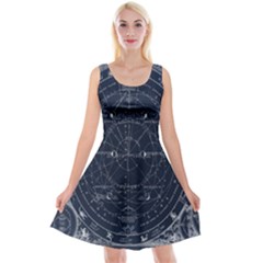 Astronomie Astrologie Vintage  Reversible Velvet Sleeveless Dress