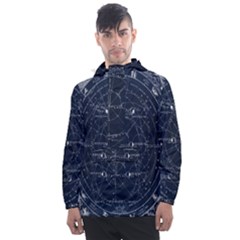 Astronomie Astrologie Vintage  Men s Front Pocket Pullover Windbreaker