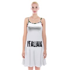 Strong Italian Energy Spaghetti Strap Velvet Dress