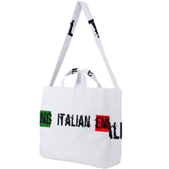 Strong Italian Energy Square Shoulder Tote Bag by ConteMonfrey