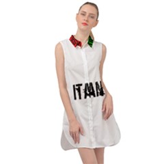 Strong Italian Energy Sleeveless Shirt Dress by ConteMonfrey