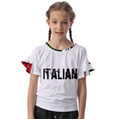 Strong Italian Energy Kids  Cut Out Flutter Sleeves by ConteMonfrey