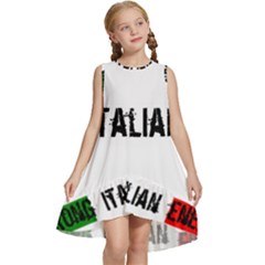 Strong Italian Energy Kids  Frill Swing Dress by ConteMonfrey