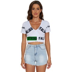 Strong Italian Energy V-neck Crop Top by ConteMonfrey