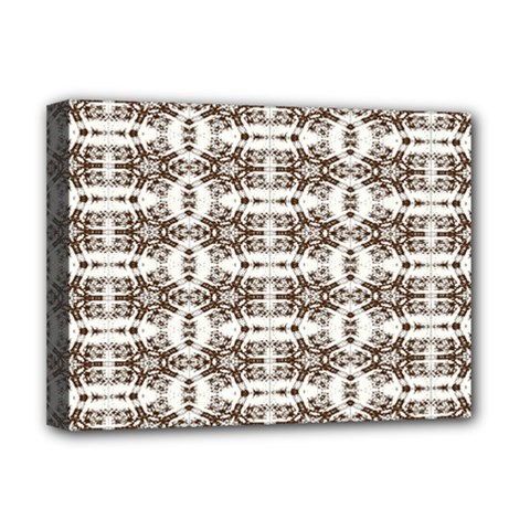 Snake Skin Brown Deluxe Canvas 16  X 12  (stretched)  by ConteMonfrey