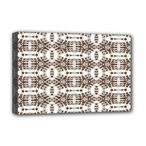 Snake Skin Brown Deluxe Canvas 18  X 12  (stretched)