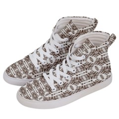 Snake Skin Brown Women s Hi-top Skate Sneakers by ConteMonfrey