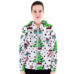 It`s Cold Outside Christmas Pattern Women s Zipper Hoodie