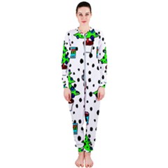 It`s Cold Outside Christmas Pattern Onepiece Jumpsuit (ladies)