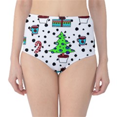 It`s Cold Outside Christmas Pattern Classic High-waist Bikini Bottoms by ConteMonfrey