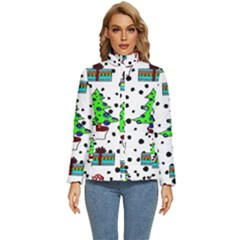 It`s Cold Outside Christmas Pattern Women s Puffer Bubble Jacket Coat by ConteMonfrey