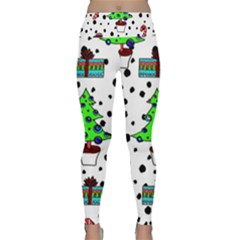 It`s Cold Outside Christmas Pattern Lightweight Velour Classic Yoga Leggings by ConteMonfrey