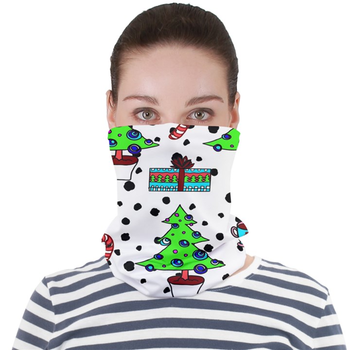 It`s Cold Outside Christmas pattern Face Seamless Bandana (Adult)