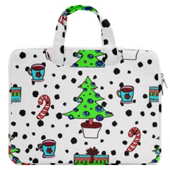 It`s Cold Outside Christmas Pattern Macbook Pro 15  Double Pocket Laptop Bag  by ConteMonfrey