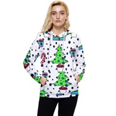 It`s Cold Outside Christmas Pattern Women s Lightweight Drawstring Hoodie