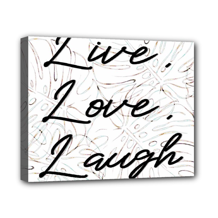 Live Love Laugh Monsteras Canvas 10  x 8  (Stretched)