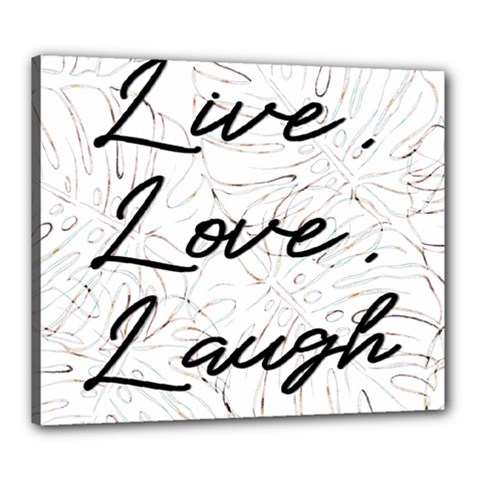 Live Love Laugh Monsteras Canvas 24  X 20  (stretched) by ConteMonfrey