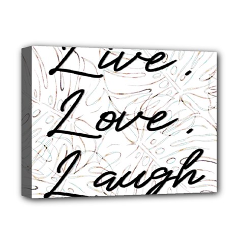 Live Love Laugh Monsteras Deluxe Canvas 16  X 12  (stretched)  by ConteMonfrey