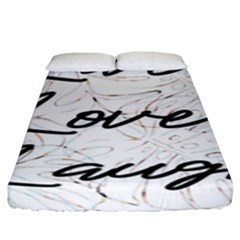 Live Love Laugh Monsteras Fitted Sheet (king Size) by ConteMonfrey