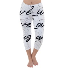 Live Love Laugh Monsteras Capri Winter Leggings 