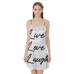 Live Love Laugh Monsteras Satin Night Slip by ConteMonfrey