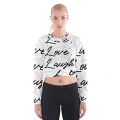 Live Love Laugh Monsteras Cropped Sweatshirt