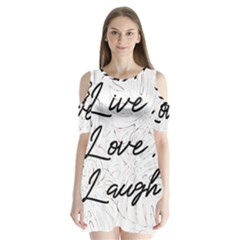 Live Love Laugh Monsteras Shoulder Cutout Velvet One Piece