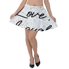 Live Love Laugh Monsteras Velvet Skater Skirt