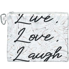 Live Love Laugh Monsteras Canvas Cosmetic Bag (xxxl) by ConteMonfrey