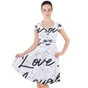 Live Love Laugh Monsteras Cap Sleeve Midi Dress With Pockets View1