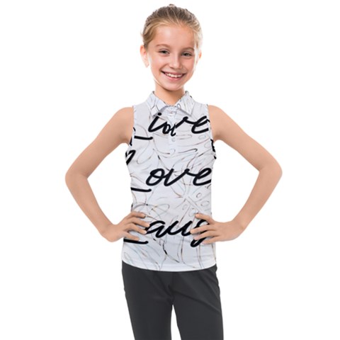 Live Love Laugh Monsteras Kids  Sleeveless Polo T-shirt by ConteMonfrey