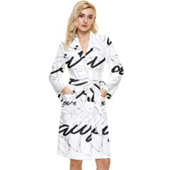 Live Love Laugh Monsteras Long Sleeve Velvet Robe by ConteMonfrey