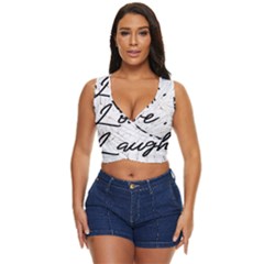 Live Love Laugh Monsteras Women s Sleeveless Wrap Top by ConteMonfrey