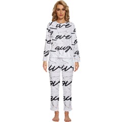 Live Love Laugh Monsteras Womens  Long Sleeve Lightweight Pajamas Set by ConteMonfrey