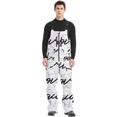 Live Love Laugh Monsteras Men s Front Zip Ski And Snowboard Bib Pants