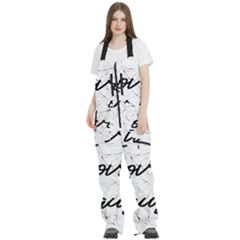 Live Love Laugh Monsteras Women s Front Zip Ski And Snowboard Bib Pants