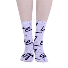 Live Love Laugh Monsteras Smooth Crew Length Tube Socks