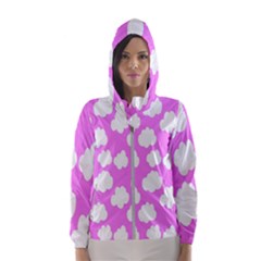 Purple Clouds Women s Hooded Windbreaker