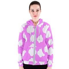 Purple Clouds Women s Zipper Hoodie