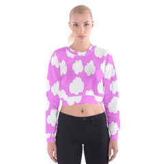 Purple Clouds Cropped Sweatshirt