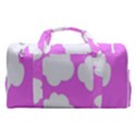 Purple Clouds Sports Gym Duffle Bag with Shoe Compartment View2