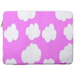 Purple Clouds 17  Vertical Laptop Sleeve Case With Pocket by ConteMonfrey