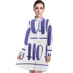 Ho Ho Ho! Christmas Minimalist Long Sleeve Chiffon Shirt Dress